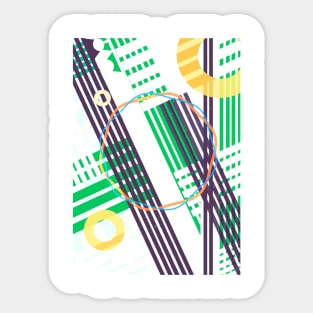 Geometric city illusion abstract Sticker